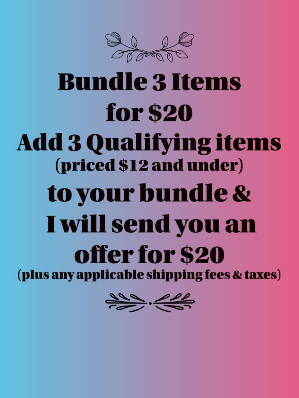 3 items for $20 - Mix and Match